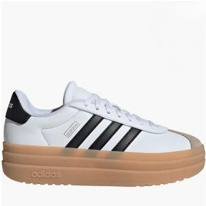 Adidas Women's White and Black VL Court Platform Sneakers size 5.5